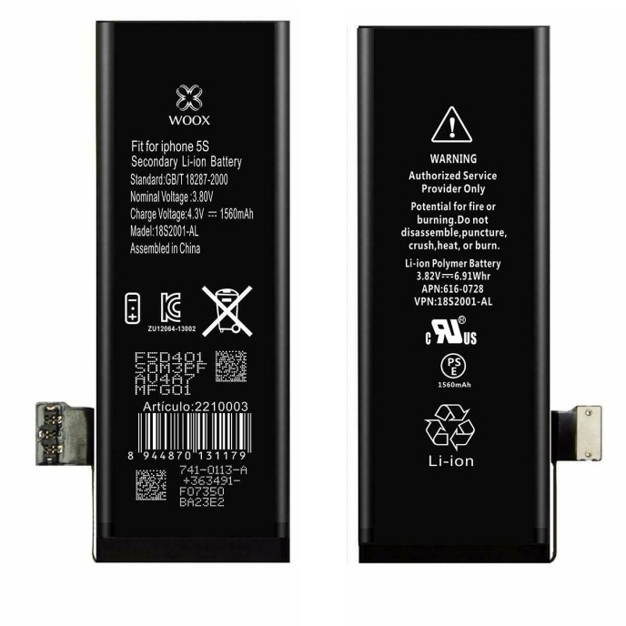 Bateria iPhone 5S, 5C 1560mAh Calidad Media-Alta Bateria iPhone 5S, 5C 1560mAh Calidad Media-Alta