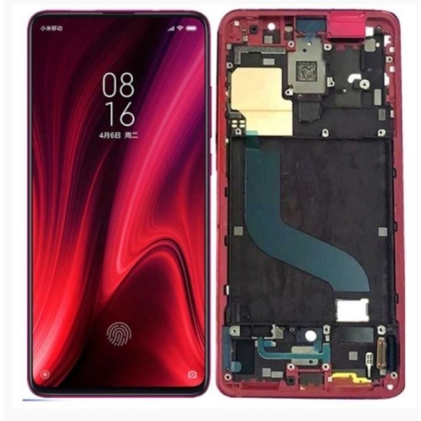 Pantalla con MARCO Xiaomi Mi9T mi 9t  Mi9T Pro  Redmi K20  K20 PRO INCELL compatible ROJO (LCD/display + digitalizador/táctil) 