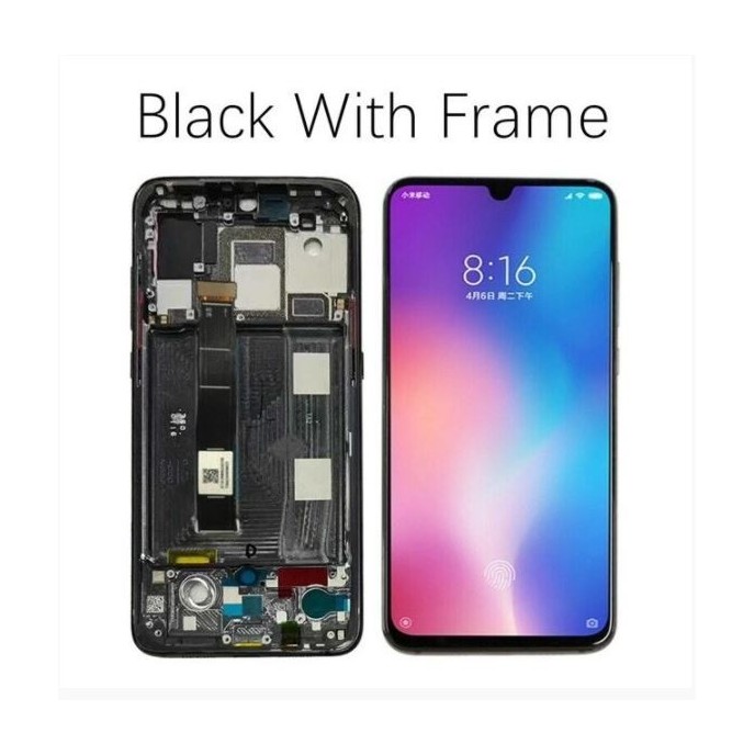 Pantalla con MARCO Xiaomi Mi9 OLED NEGRO (LCD/display + digitalizador/táctil) Pantalla con MARCO Xiaomi Mi9 OLED NEGRO (LCD/display + digitalizador/táctil)