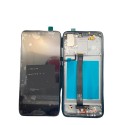 Pantalla con MARCO plata Huawei P20 AZUL OLED con fingerprint  PREMIUM (LCD/display + digitalizador/táctil) 