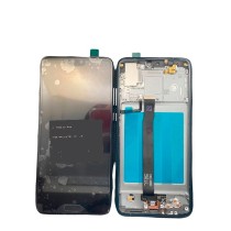 Pantalla con MARCO plata Huawei P20 AZUL OLED con fingerprint  PREMIUM (LCD/display + digitalizador/táctil) 