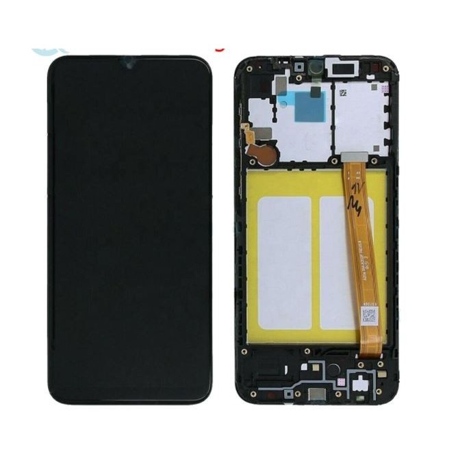 Pantalla con MARCO Samsung  A20E SM-A202F SERVICE PACK (LCD/display + digitalizador/táctil) calidad PREMIUM
