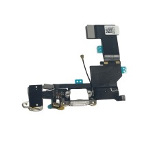Flex conector carga iPhone SE BLANCA microfono antena placa carga PREMIUM