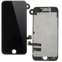 Pantalla iPhone 7 FULL SET NEGRA (con componentes) (incluye Botón Home + Altavoz + Cámara frontal)  (LCD + táctil) 