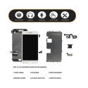 Pantalla iPhone 8 FULL SET NEGRA con componentes (incluye Botón Home + Altavoz + Cámara frontal)  (LCD + táctil) 