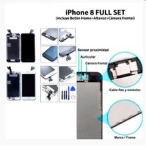 Pantalla iPhone 8 FULL SET NEGRA con componentes (incluye Botón Home + Altavoz + Cámara frontal) (LCD + táctil) Pantalla iPhone 8 FULL SET NEGRA con componentes (incluye Botón Home + Altavoz + Cámara frontal) (LCD + táctil)