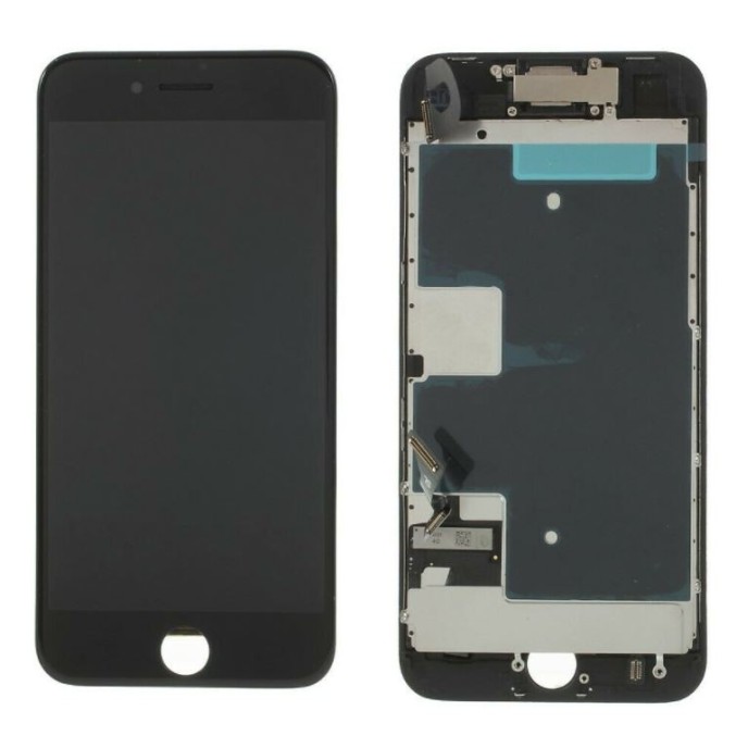 Pantalla iPhone 8 PLUS FULL SET NEGRA con componentes (incluye Botón Home + Altavoz + Cámara frontal)  (LCD + táctil) 