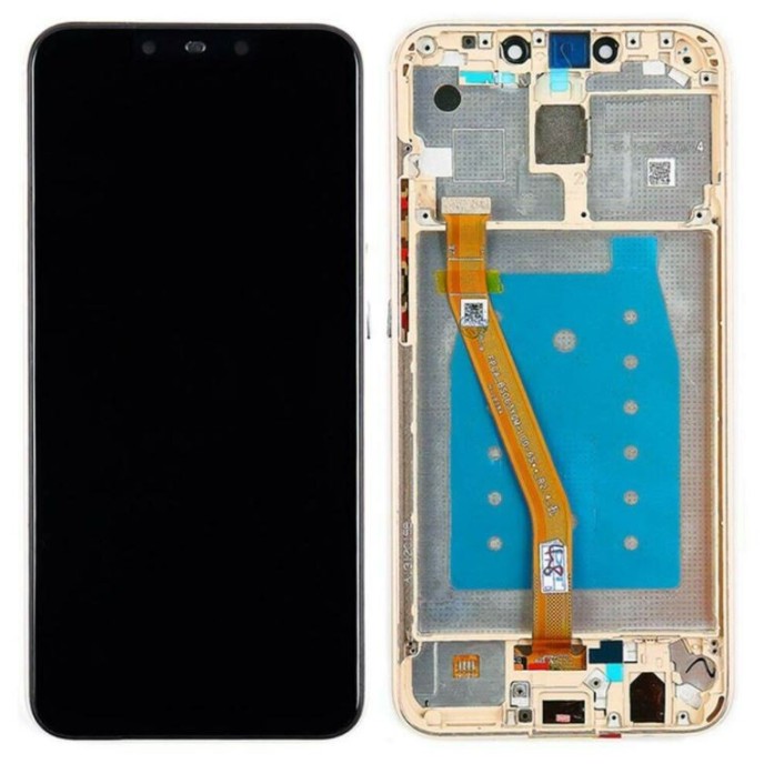Pantalla con MARCO Huawei Mate 20 LITE DORADO PREMIUM  SNE-LX1 SNE-LX2 SNE-LX3 (LCD/display + digitalizador/táctil)
