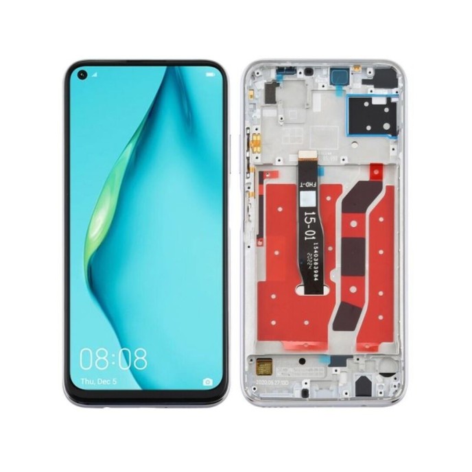Pantalla con MARCO Huawei P40 LITE Nova 6SE PLATA calidad PREMIUM (LCD/display + digitalizador/táctil) Pantalla con MARCO Huawei P40 LITE Nova 6SE PLATA calidad PREMIUM (LCD/display + digitalizador/táctil)