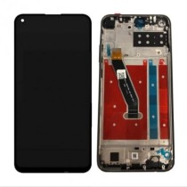 Pantalla con MARCO Huawei P40 Lite 5G Nova 7SE Nova 7i NEGRO PREMIUM (LCD/display + digitalizador/táctil)
