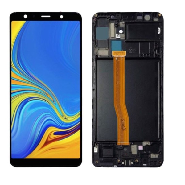 Pantalla con MARCO Samsung A7 2018 A750 OLED SM-A750 (LCD/display + digitalizador/táctil)