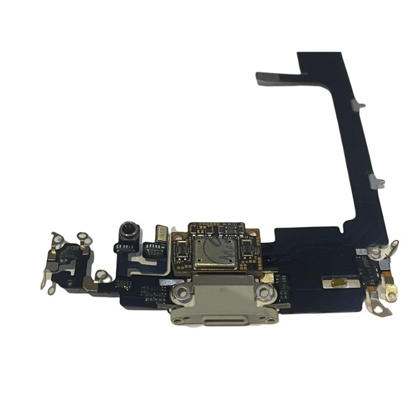 Flex Conector de Carga iPhone 11 PRO BLANCO con CHIP IC  A2160 A2215 A2217 puerto de carga Calidad PREMIUM