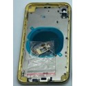 Carcasa chasis Tapa Trasera iPhone XR AMARILLA calidad PREMIUM logo