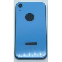 Carcasa chasis Tapa Trasera iPhone XR AZUL calidad PREMIUM logo