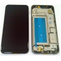 Pantalla con MARCO Plata LG K50 2019 X520 Q60 X525 DUAL SIM PREMIUM (LCD/display + digitalizador/táctil)