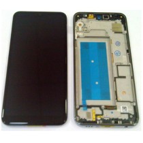 Pantalla con MARCO Plata LG K50 2019 X520 Q60 X525 DUAL SIM PREMIUM (LCD/display + digitalizador/táctil)