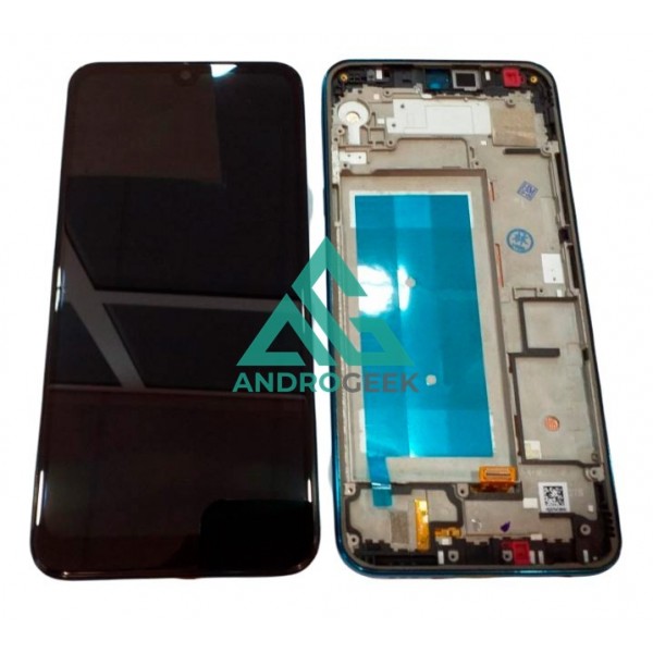 Pantalla con MARCO AZUL LG K50 2019 X520 Q60 X525 DUAL SIM PREMIUM (LCD/display + digitalizador/táctil)