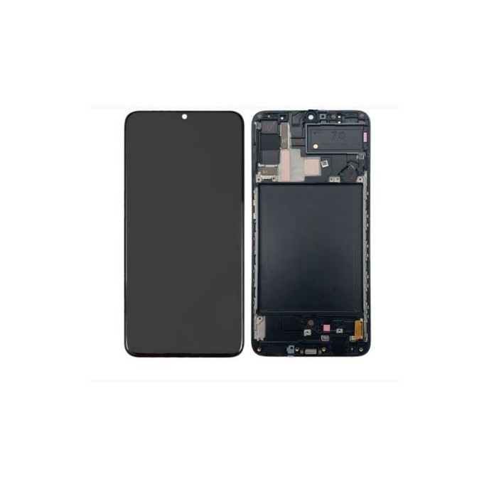 Pantalla OLED con MARCO Samsung A70 2019 SM-A705 SMALL GLASS (LCD/display + digitalizador/táctil) Pantalla OLED con MARCO Samsung A70 2019 SM-A705 SMALL GLASS (LCD/display + digitalizador/táctil)