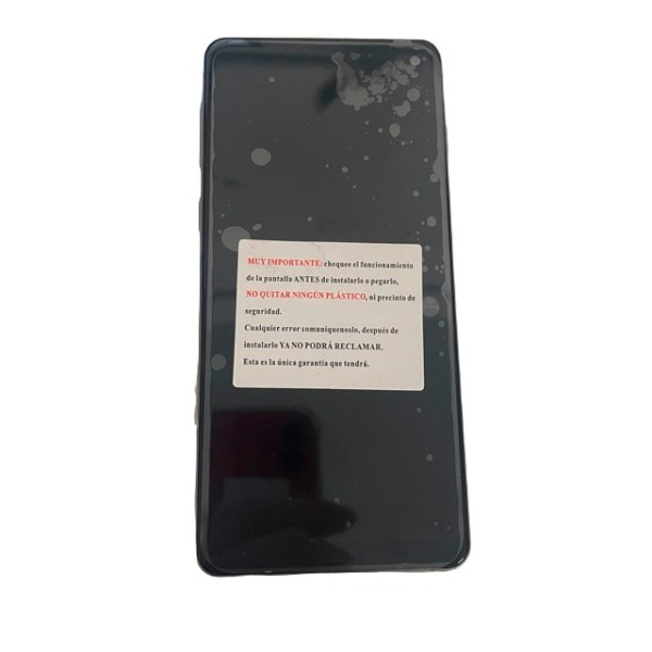 Pantalla con MARCO gris Samsung  S10 SM-G973F OLED 2  (LCD/display + digitalizador/táctil) 