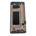 Pantalla con MARCO gris Samsung  S10 SM-G973F OLED 2  (LCD/display + digitalizador/táctil) 