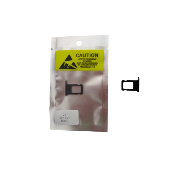 Soporte de Bandeja SIM para iPhone 13 DUAL SIM negro PREMIUM