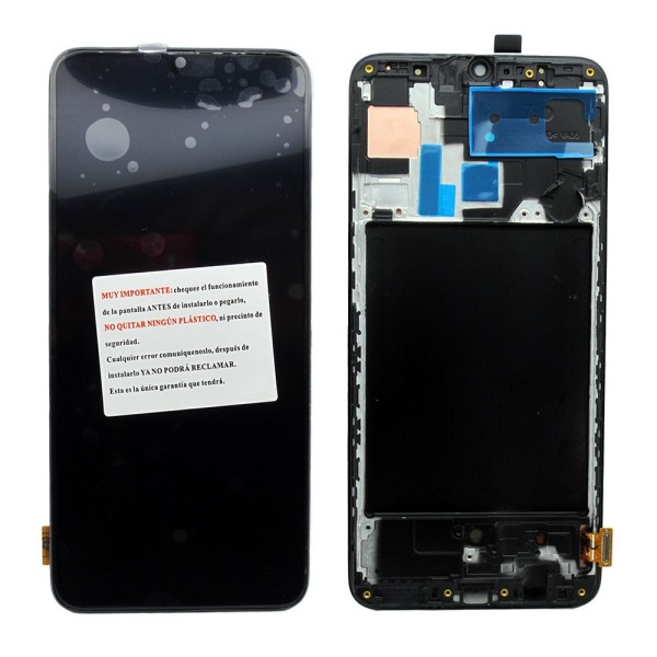 Pantalla Samsung A70 2019 SM-A705 CON MARCO calidad Service Pack (LCD/display + digitalizador/táctil) 