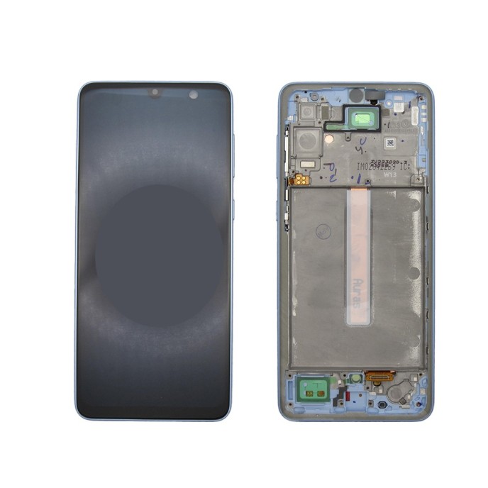 Pantalla Samsung A33 5G SM-A336 con MARCO AZUL SERVICE PACK (pantalla lcd display con cristal tactil y marco) calidad Original Pantalla Samsung A33 5G SM-A336 con MARCO AZUL SERVICE PACK (pantalla lcd display con cristal tactil y marco) calidad Original