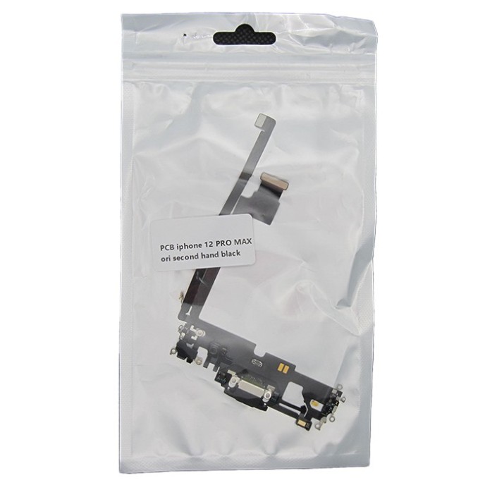 Flex Conector carga iPhone 12 PRO MAX 100% ORIGINAL (despiece) NEGRO flex Carga y micrófono Flex charger