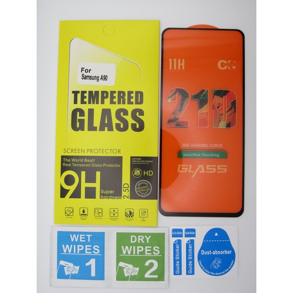 Cristal templado 3D 5D Samsung A90 protector pantalla 21D