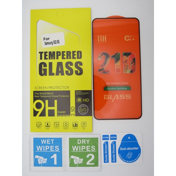 Cristal templado 3D 5D Samsung S22 5G protector pantalla 21D