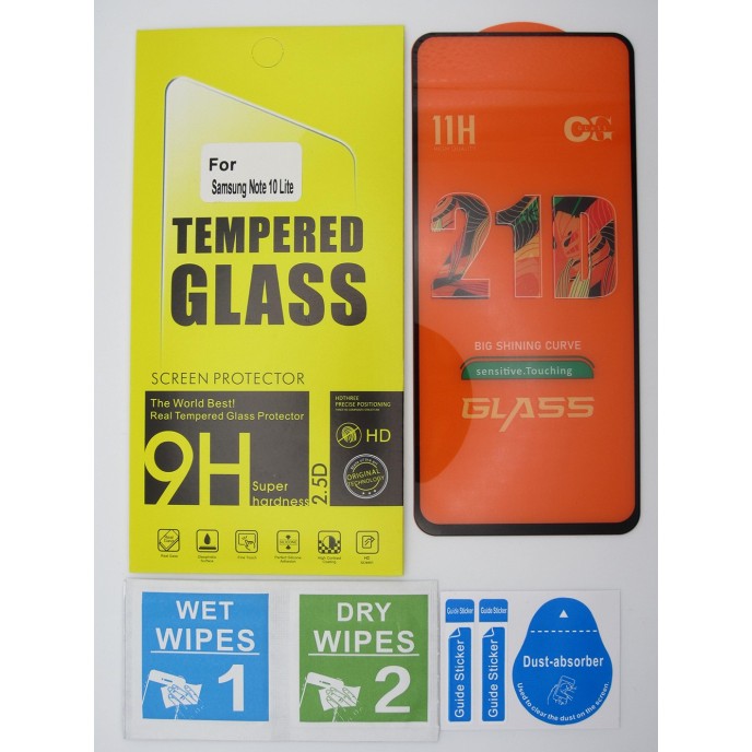 Cristal templado 3D 5D Samsung Galaxy Note 10 Lite protector pantalla 21D Cristal templado 3D 5D Samsung Galaxy Note 10 Lite protector pantalla 21D