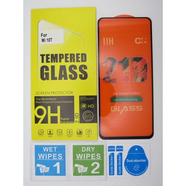 Cristal templado 3D 5D Xiaomi Mi 10T  Xiaomi Mi10T protector pantalla 21D 
