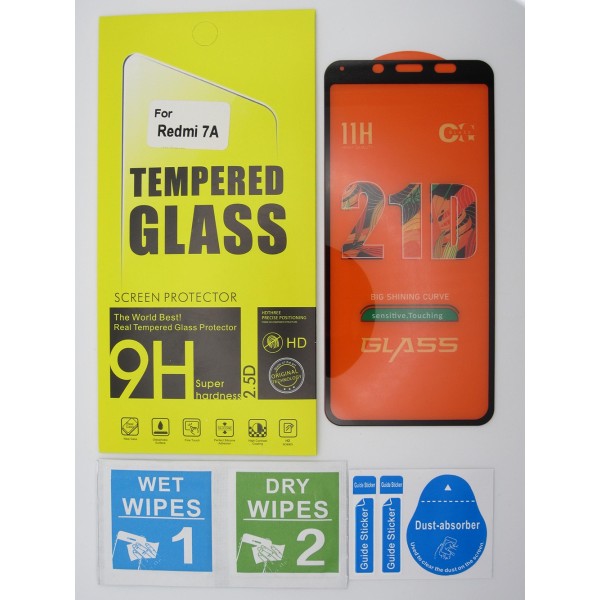 Cristal templado 3D 5D Xiaomi Redmi 7A protector pantalla 21D