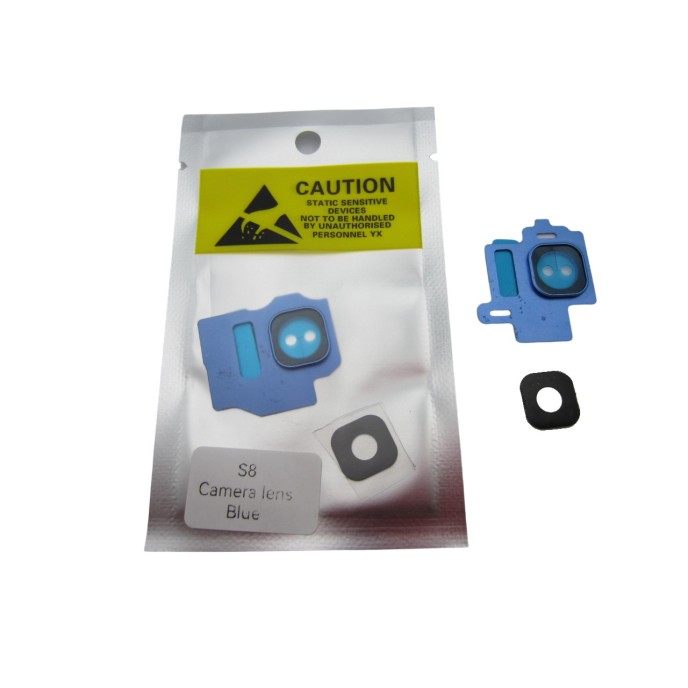 Lente de cámara completa Samsung S8 Azul calidad PREMIUM Lente de cámara completa Samsung S8 Azul calidad PREMIUM