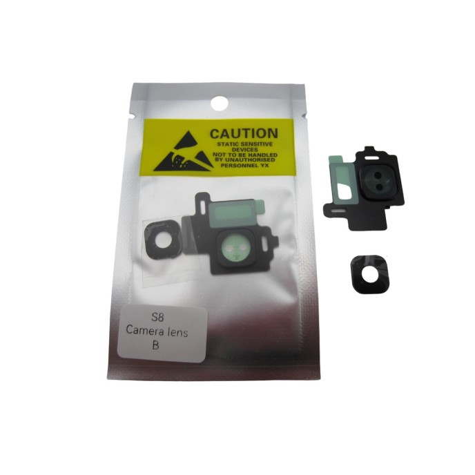 Lente de cámara completa Samsung S8 Negra calidad PREMIUM Lente de cámara completa Samsung S8 Negra calidad PREMIUM