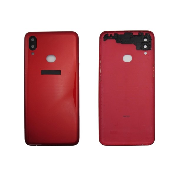 Tapa trasera Samsung A10S CON LENTE Roja cubre batería back cover