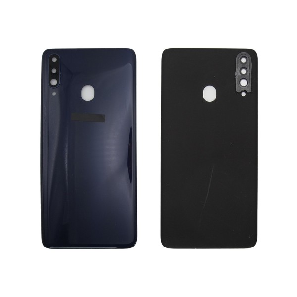 Tapa trasera Samsung A20S A207 AZUL CON LENTE cubre bateria back cover