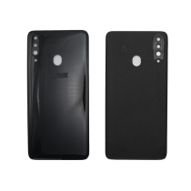 Tapa trasera Samsung A20S A207 NEGRA CON LENTE cubre bateria back cover
