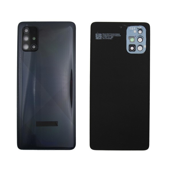 Tapa trasera Samsung A71 NEGRA CON LENTE SM-A715 back cover 