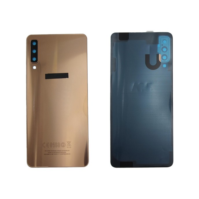 Tapa trasera Samsung A7 (2018) A750 DORADA CON LENTE back cover Tapa trasera Samsung A7 (2018) A750 DORADA CON LENTE back cover