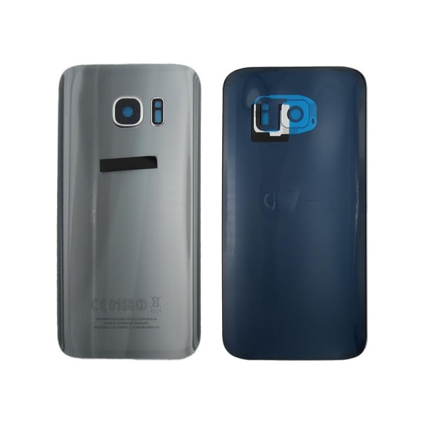 Tapa trasera Samsung S7 G930 PLATEADA CON LENTE back cover 
