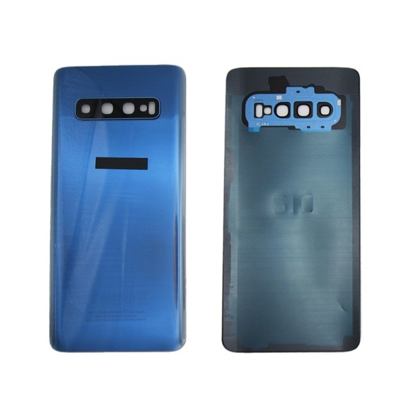 Tapa trasera Samsung S10 G973F AZUL CON LENTE back cover tapa cubre batería