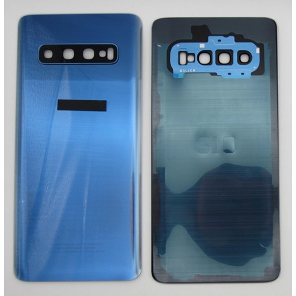Tapa trasera Samsung S10 G973F AZUL CON LENTE back cover tapa cubre batería