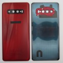 Tapa trasera Samsung S10 PLUS G975 ROJA CON LENTE back cover tapa cubre batería